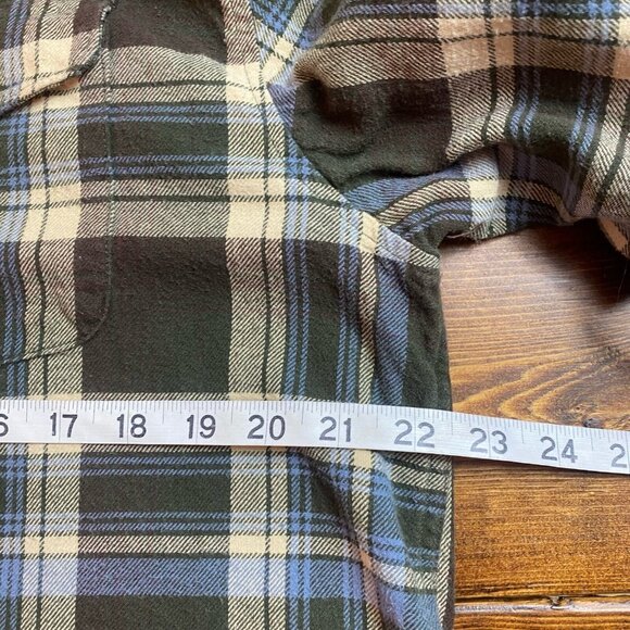Field & Stream Button Down Men's Size Large Long Sleeve Plaid Brown Cream - Picture 8 of 10